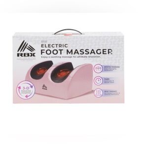 RBX Pink Electric Foot Massager with Heat Therapy